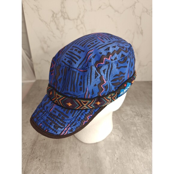Vintage Kavu Hiking Cap Soft Hat 90s Tribal Design Adjustable Strap Seattle USA - Picture 1 of 9